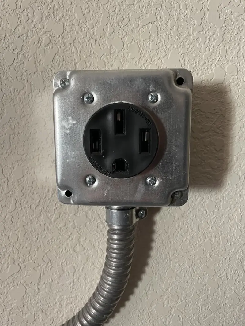 NEMA 14-50 outlet installed for Electrical Panel Upgrade in McAllen